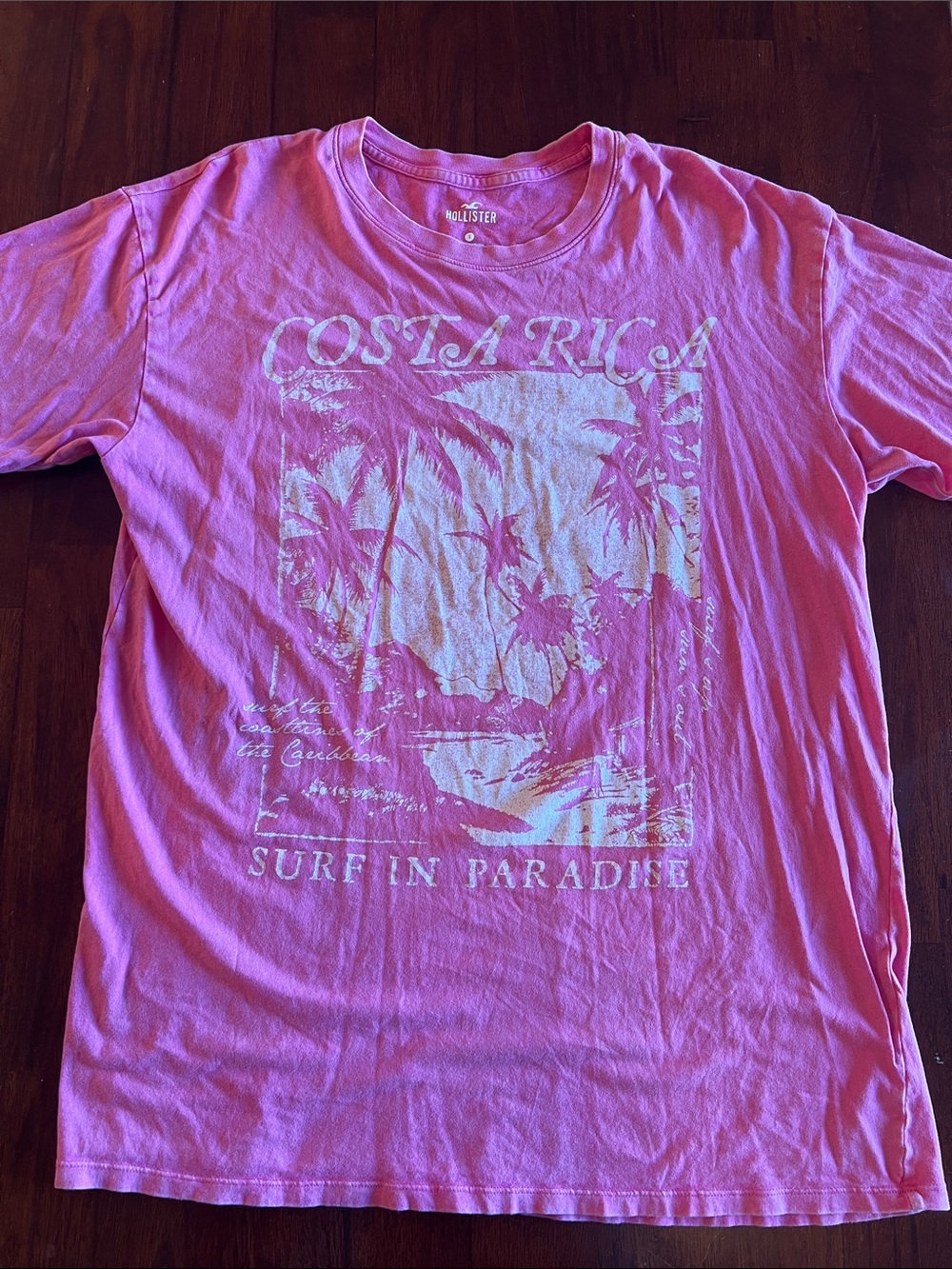 Hollister Pink Costa Rica Surf Graphic Tee
